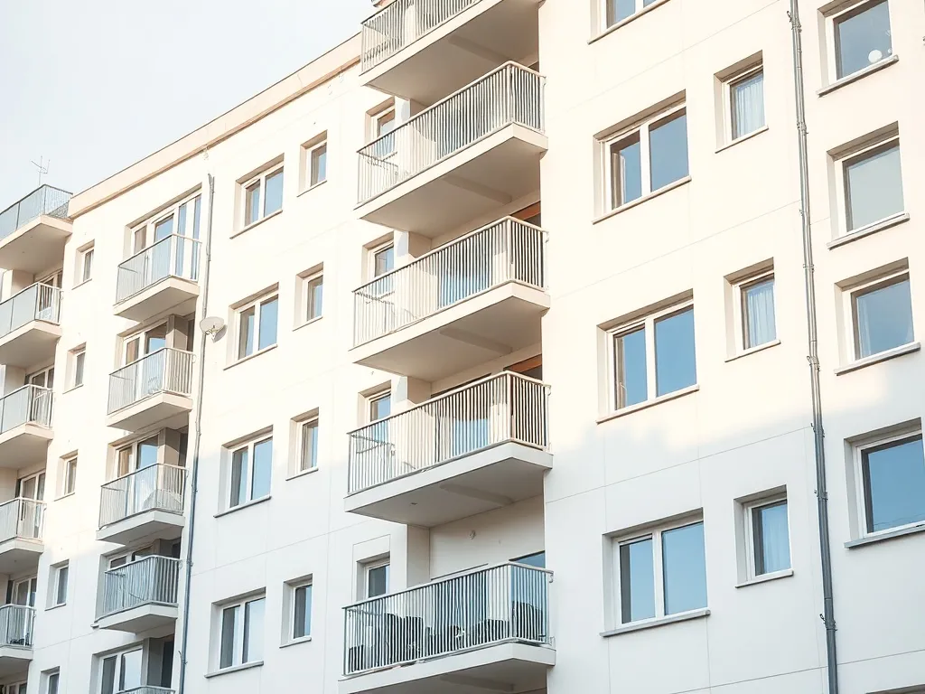 A professional photo of a modern residential building in Mis